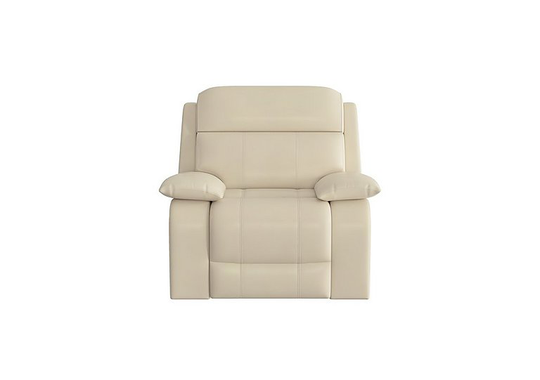 Moreno Leather Armchair - Beige- World of Leather