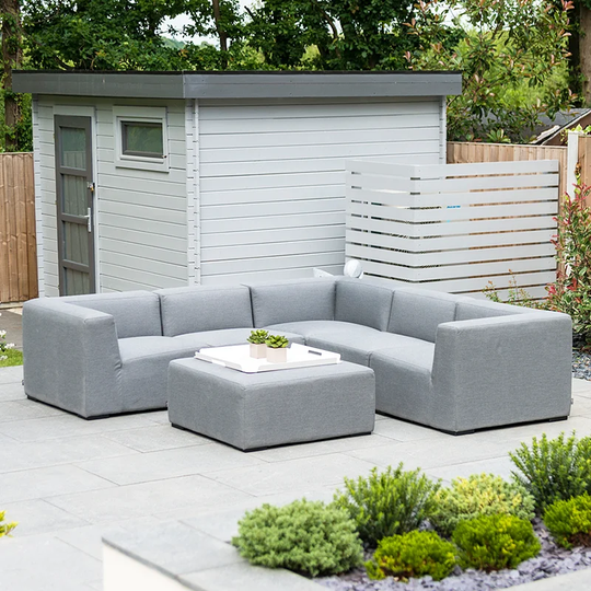 Bernharde 6 Seater Corner Sofa Set with Cushions