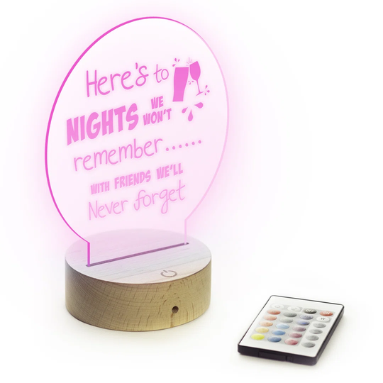 LED Colour Changing Bar Light: Here''s To Nights. Design