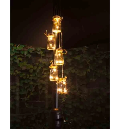 5 BOTTLE PARASOL CLUSTER LIGHT