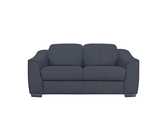 Xavier 2 Seater Leather Power Recliner Sofa with Power Headrests - Blue- World of Leather