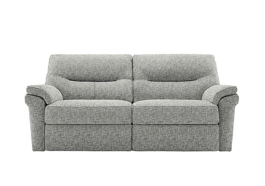 G Plan - Seattle 3 Seater Fabric Manual Recliner Sofa - Grey