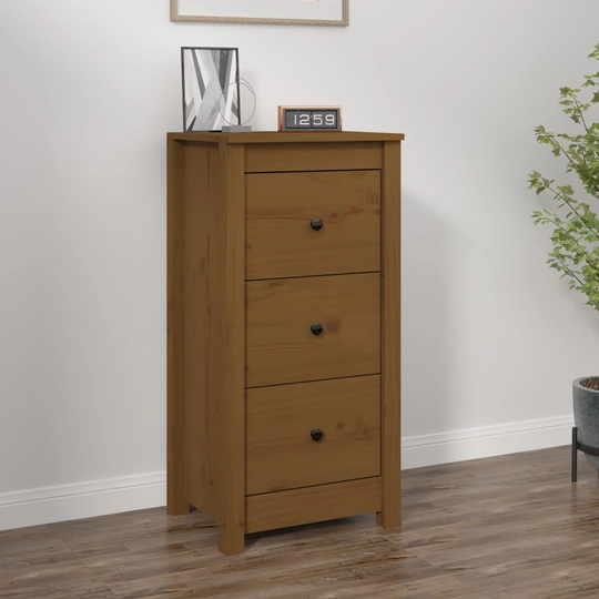 Dishon 40" Wide 3 Drawer Pine Solid Wood Sideboard