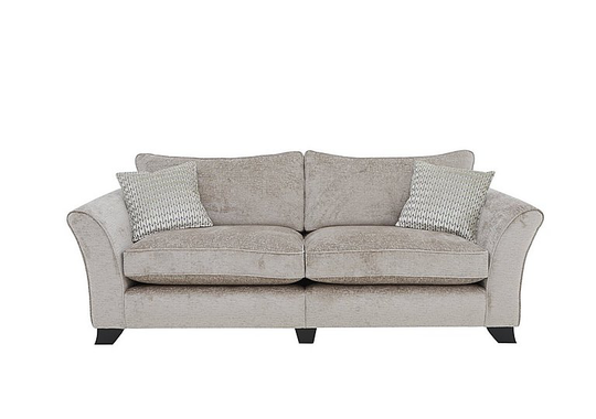 Sasha 4 Seater Split Classic Back Sofa - Grey