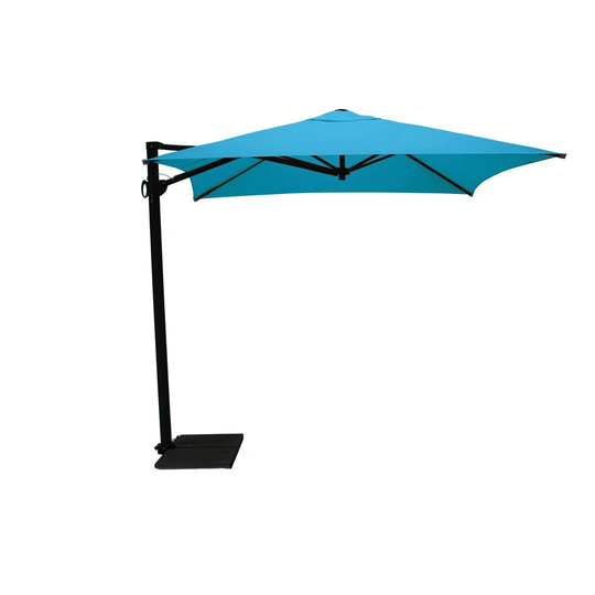 Art 137q Giada Side-pole Parasol 250x250, Aluminium Frame Graphite Colour, Sky-blue Colour.