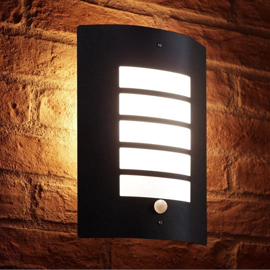 Fyffe 29.6'' H Frosted Glass Outdoor Bulkhead Light with Dusk to Dawn
