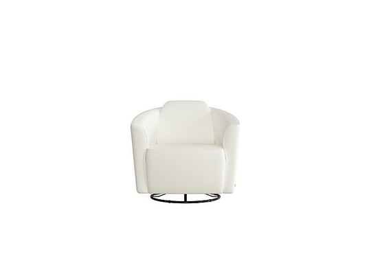 Nicoletti - Ketty Leather Swivel Chair - White
