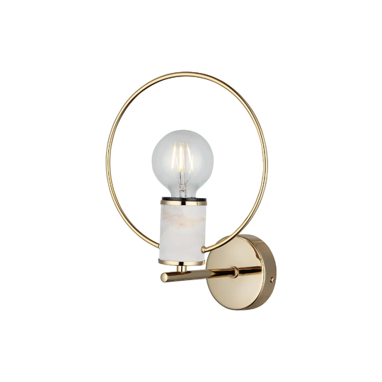 Hella 1 - Light Gold Armed Sconce