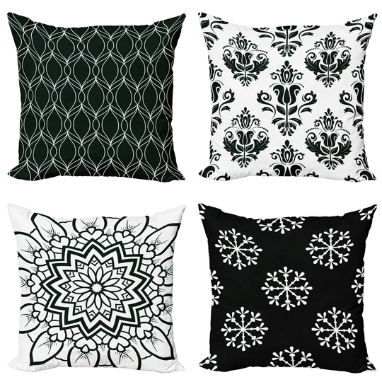 Hashmat Indoor/Outdoor Floral Square Scatter Cushion Cover
