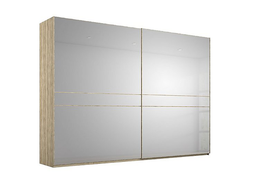Rauch - Lando Sliding Mirror Wardrobe - 280-cm - Brown