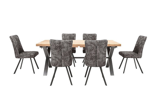 Earth Large Dining Table and 6 Dining Chairs