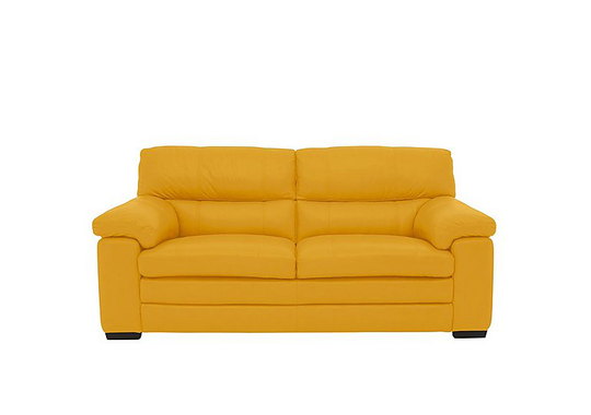 Cozee 2 Seater Pure Premium Leather Sofa - Yellow- World of Leather
