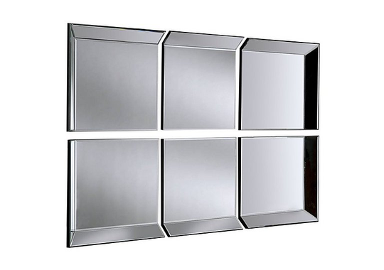 Byblos 6 Panel Mirror - Silver