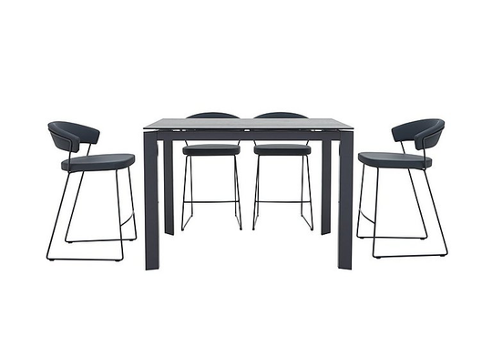 Connubia by Calligaris - New Baron Bar Table and 4 Bar Stools Set