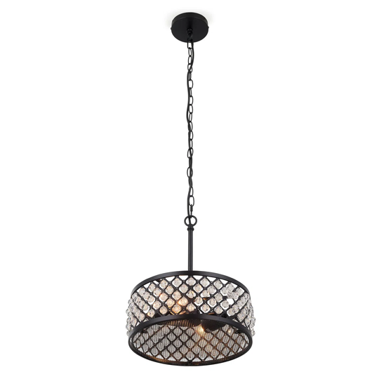 Glinski 2 - Light Crystal Drum Pendant