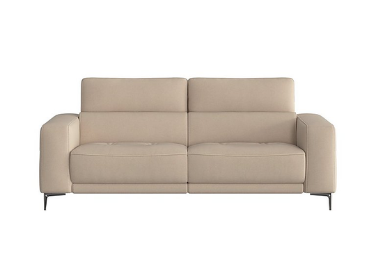 Adama 3 Seater Fabric Power Recliner Sofa with Telescopic Headrests - Beige