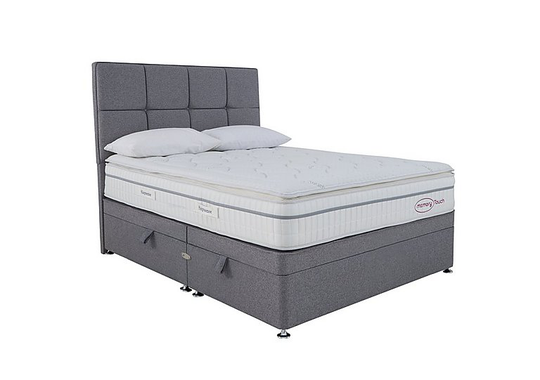 Sleepeezee - Memory Touch 2800 Side-lift Ottoman Divan Set - Double - Grey