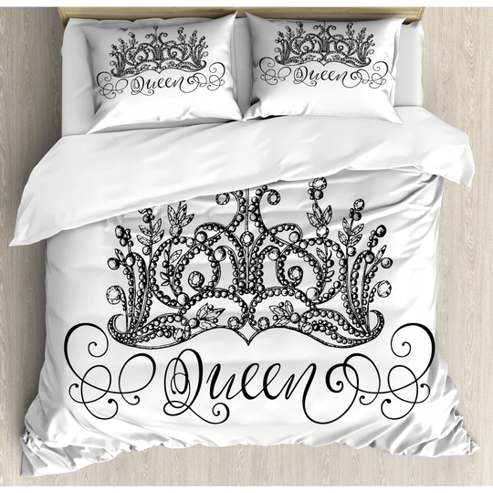 Kayley Black/White Microfibre 350 TC Duvet Cover Set