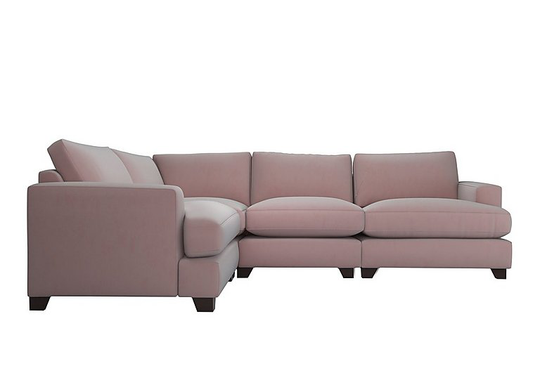 The Lounge Co. - Lorrie Small Fabric Corner Sofa - Pink