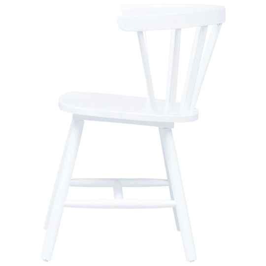 Dining Chairs 6 Pcs Black Solid Rubber Wood