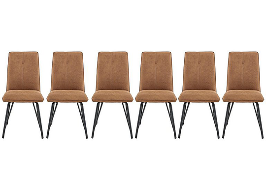 Habufa - Austin Set of 6 Dining Chairs - Brown
