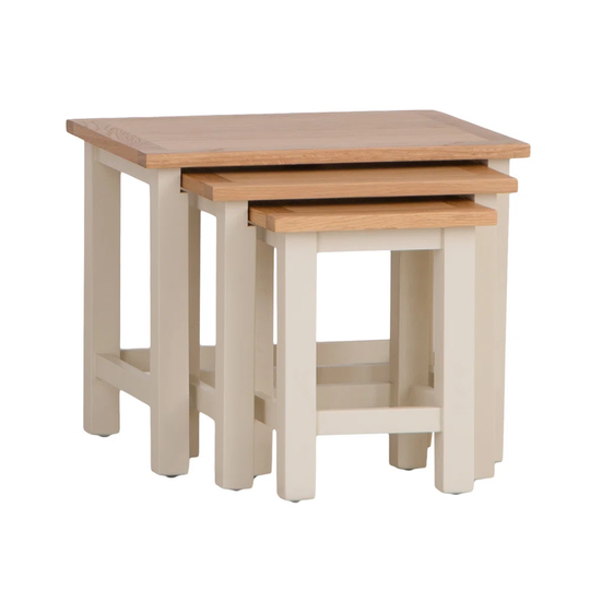Assembled Nest Of 3 Tables Cream