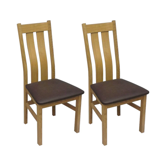 Solid Oak Upholstered Dining Chair
