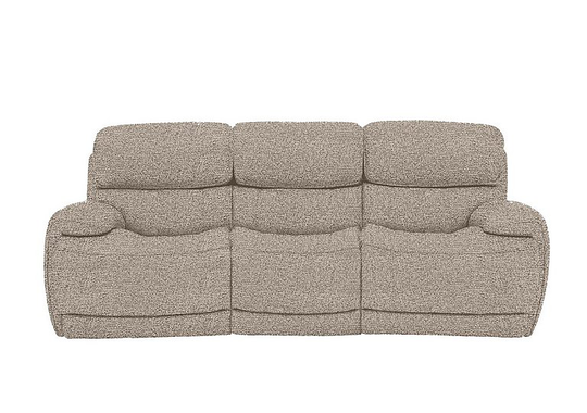 Relax Station Rocco 3 Seater Fabric Power Rocker Sofa with Power Headrests - Beige