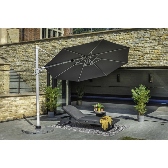Pacific Round Cantilever Parasol - Dove