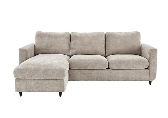 Esprit Fabric Corner Chaise with Storage - Silver
