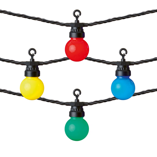 20 Bulb Multi Action Battery Operated Party Lights Multicolour