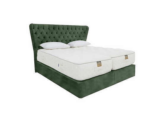 Harrison Spinks - Yorkshire 25,000 Divan Set with Zip and Link Mattress - King Size - Green