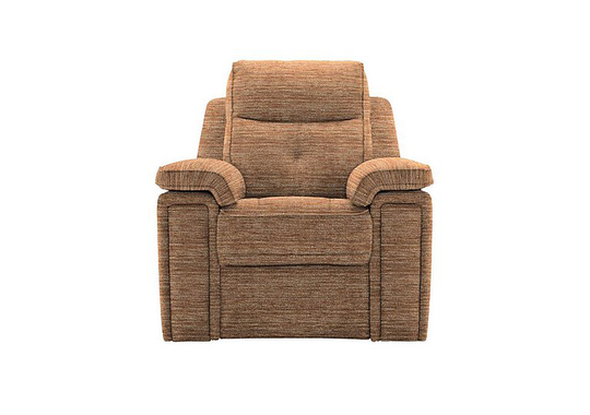 G Plan - Hannington Fabric Power Recliner Armchair - Brown