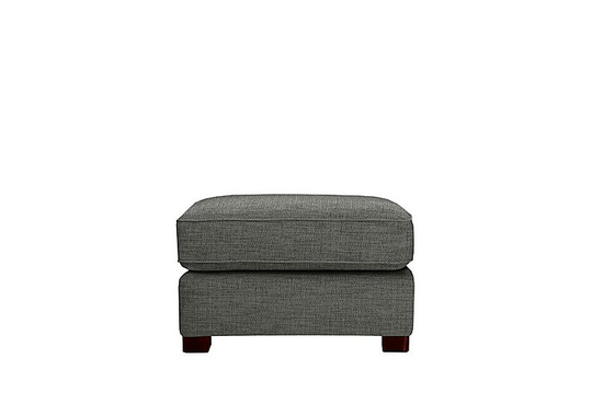 Elora Small Fabric Storage Footstool - Grey