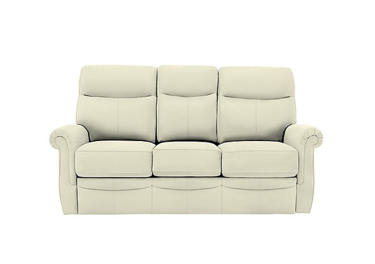 G Plan - Avon Small 3 Seater Leather Sofa - Cream