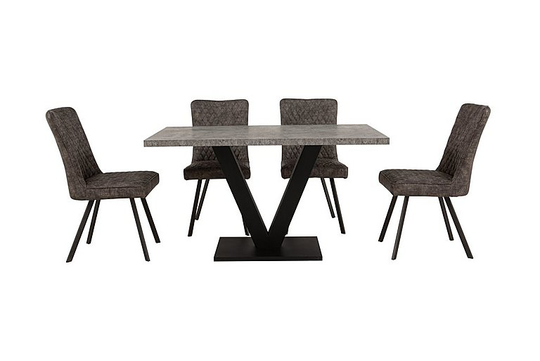Rocket Dining Table and 4 Earth Chairs Dining Set