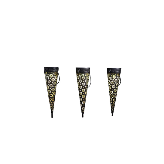 Filigree Cone Solar Stake Light
