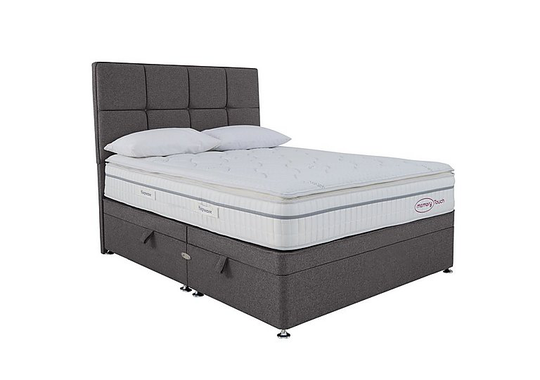 Sleepeezee - Memory Touch 2800 Side-lift Ottoman Divan Set - Double - Beige