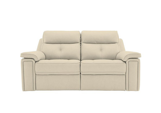 G Plan - Hannington 2 Seater Leather Manual Recliner Sofa - Cream