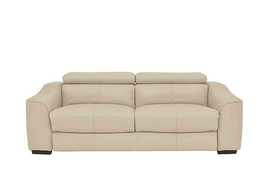 Elixir 3 Seater Leather Sofa - Beige- World of Leather