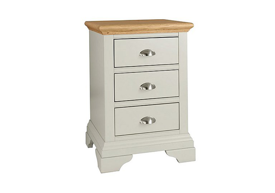 Furnitureland - Emily 3 Drawer Bedside Chest - Grey