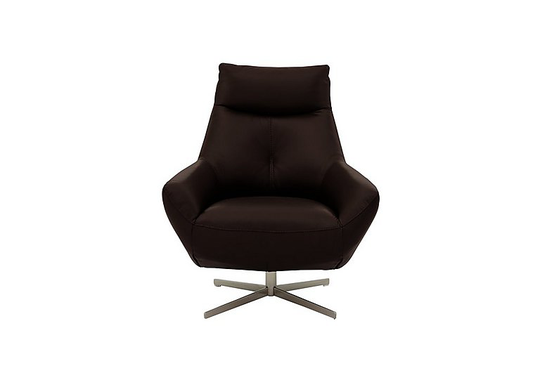 Galaxy Swivel Chair - Brown- World of Leather