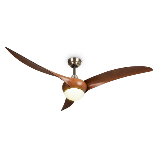 132Cm 3 - Blade Smart Ceiling Fan with Remote Control and Light Kit Included