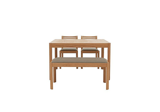 Ercol - Ella Small Extending Dining Table, 2 Dining Chairs and Small Dining Bench - Brown