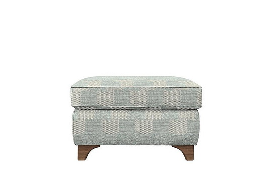 G Plan - Lucca Fabric Storage Footstool - Blue