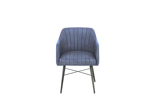 Max Leather Dining Chair - Blue