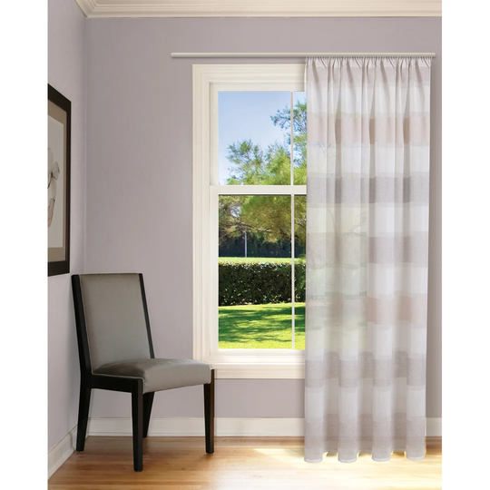 Deanda Pencil Pleat Semi Sheer Curtain