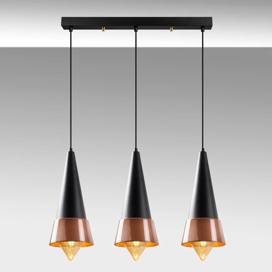 Brattleboro 3 - Light Kitchen Island Cone Pendant