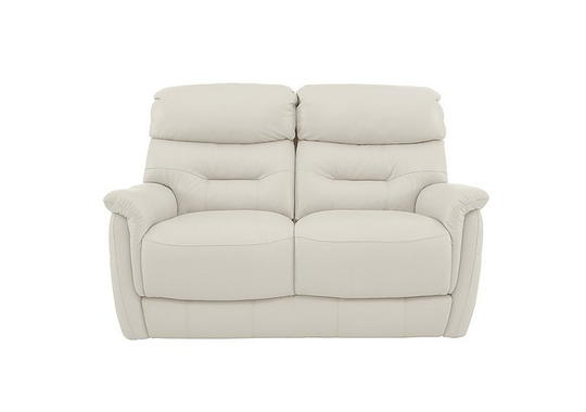 Chicago 2 Seater Leather Sofa - White- World of Leather