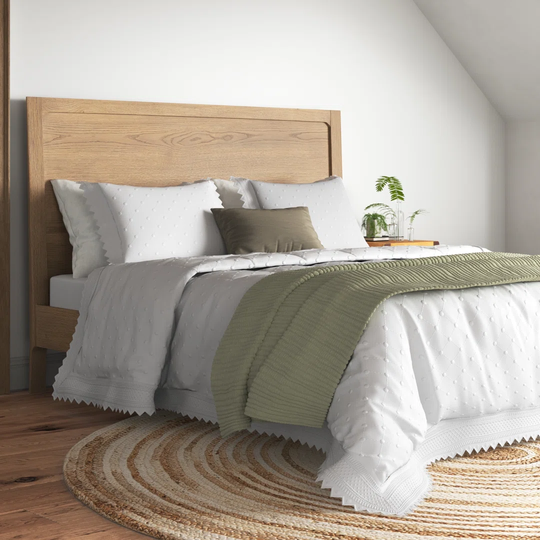 Blanche Luxury Embroidered Lace Poly Cotton Duvet Set